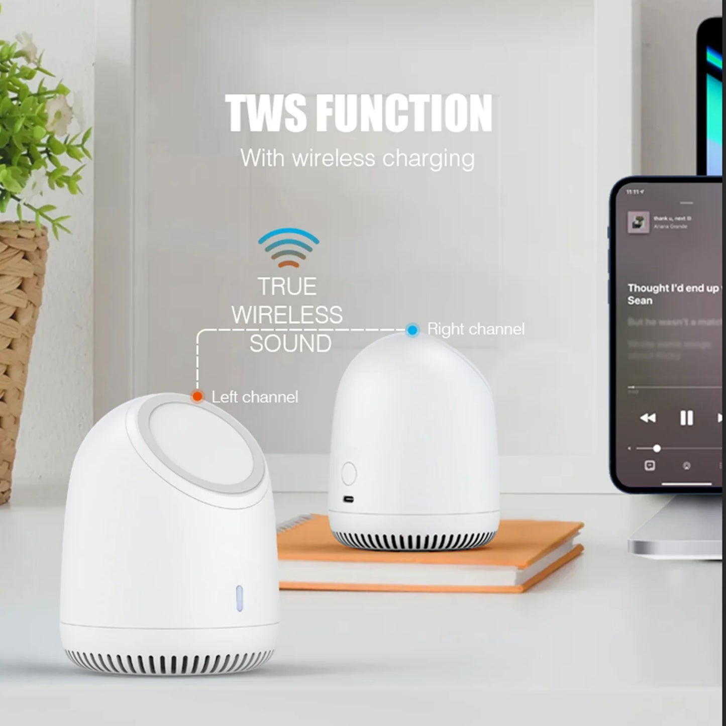 2-in-1 Magnetic Wireless Charger & Bluetooth Speaker